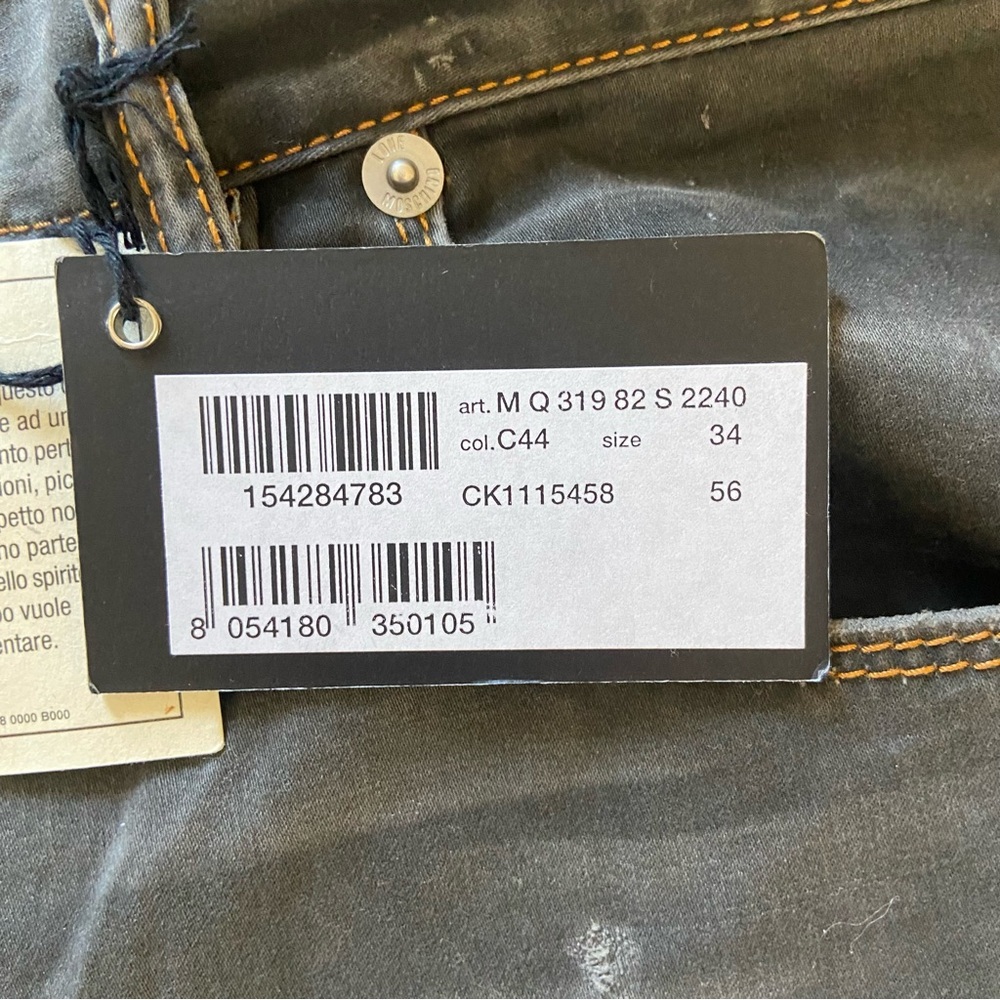 NWT Love Moschino Black/Dark Gray Slim Jeans Size 34 - Picture 9 of 9
